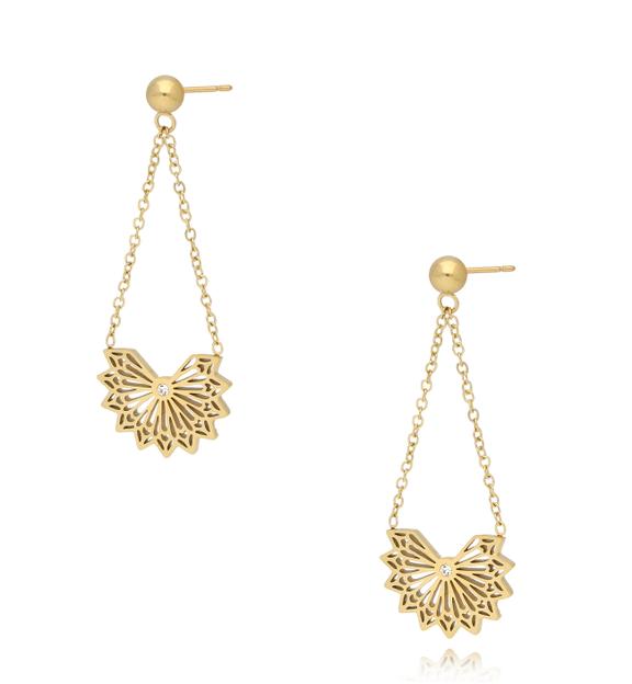 Kolczyki złote Fan KSA1253