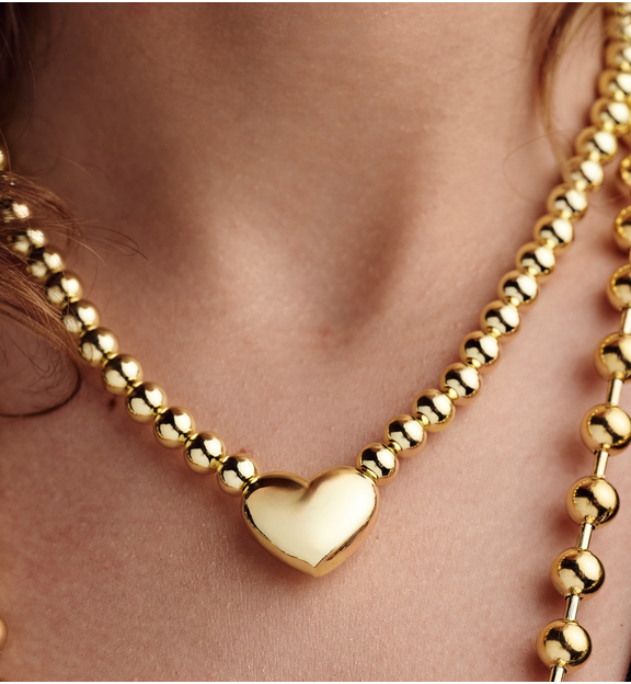 Naszyjnik złoty z  sercem NRG0532