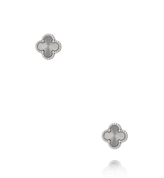 Kolczyki koniczynki srebrne KSY0592