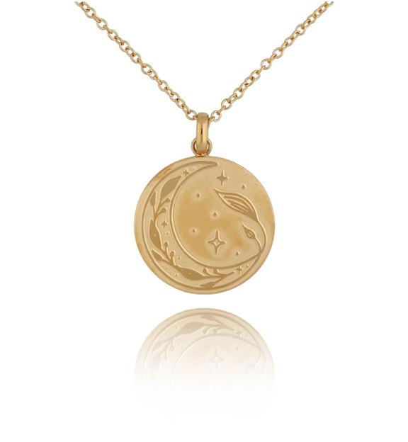Naszyjnik złoty z księżycem Mystic NSA0352