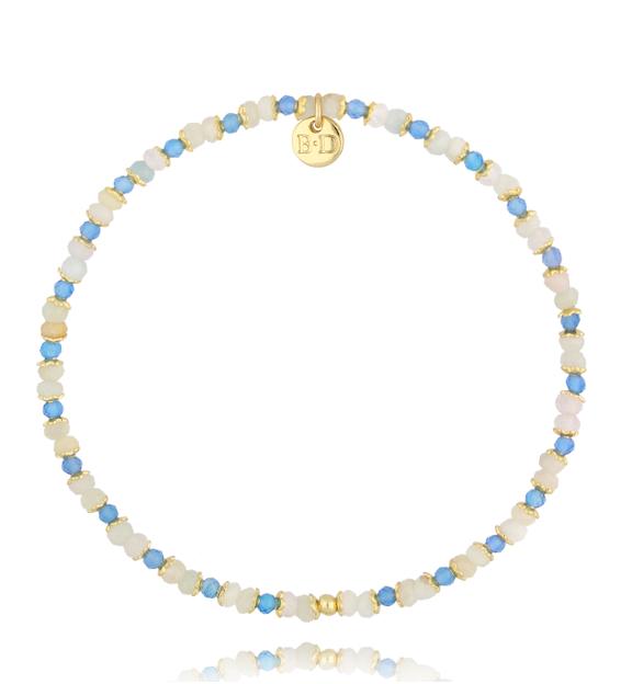 Bransoletka z morganitami i agatami BSC2053