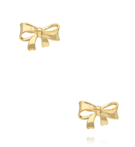 Kolczyki złocone w kształcie kokardki KSY0586