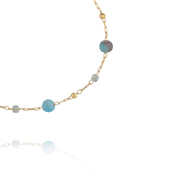 Bransoletka z kamieniami apatytu w odcieniach błękitu BPA0619