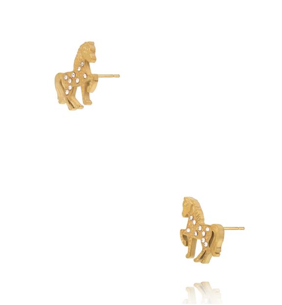 Kolczyki koniki z cyrkoniami KSY0674