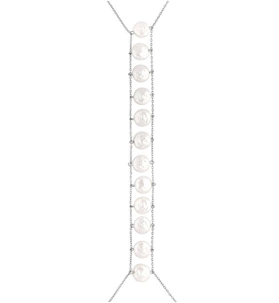 Naszyjnik na ciało z perłami body chain Trinidad NSA0747