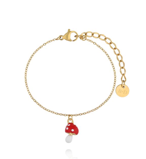 Bransoletka dla dziewczynki z zawieszką muchomorka BSY0562