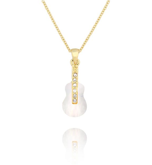 Naszyjnik złoty z gitarą Glam Charms NS0287