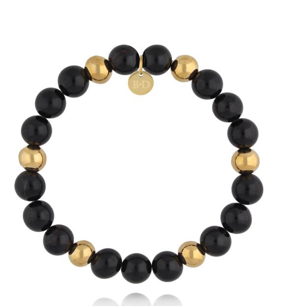 Bransoletka z naturalnego czarnego turmalinu BPA0629