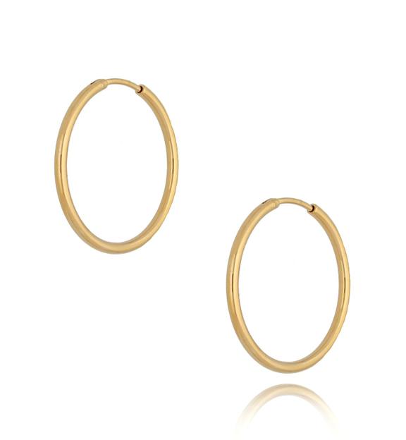 Kolczyki złote koła ze stali szlachetnej 30mm KSA0203