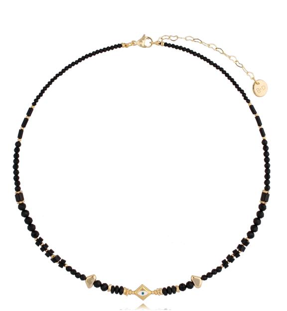 Naszyjnik czarny Reina NTW0870