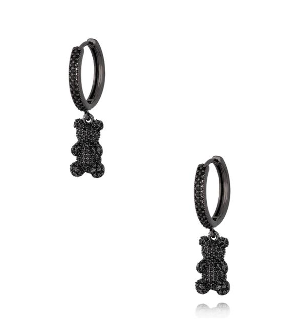 Kolczyki z czarnymi misiami Bears KSS1345