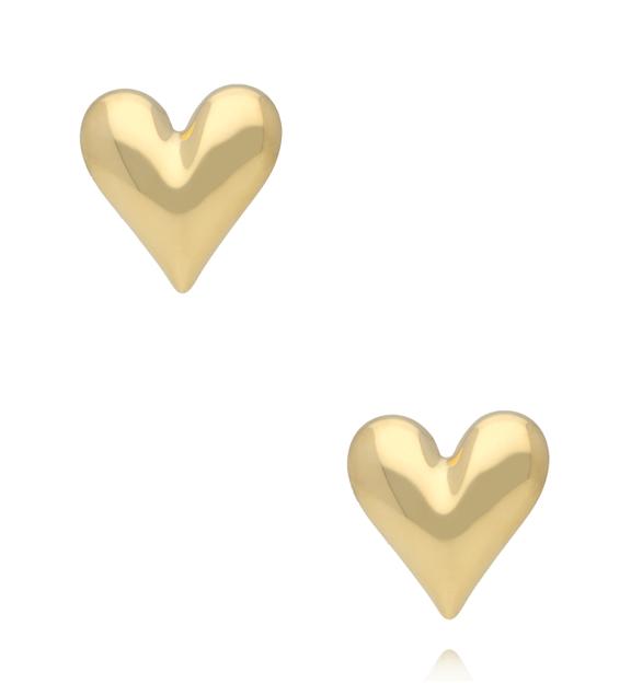 Kolczyki w kształcie serca złote KSY0641