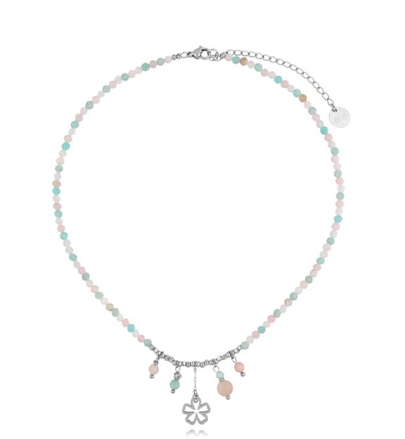 Naszyjnik z amazonitami i zawieszkami Sparkle NTW1295