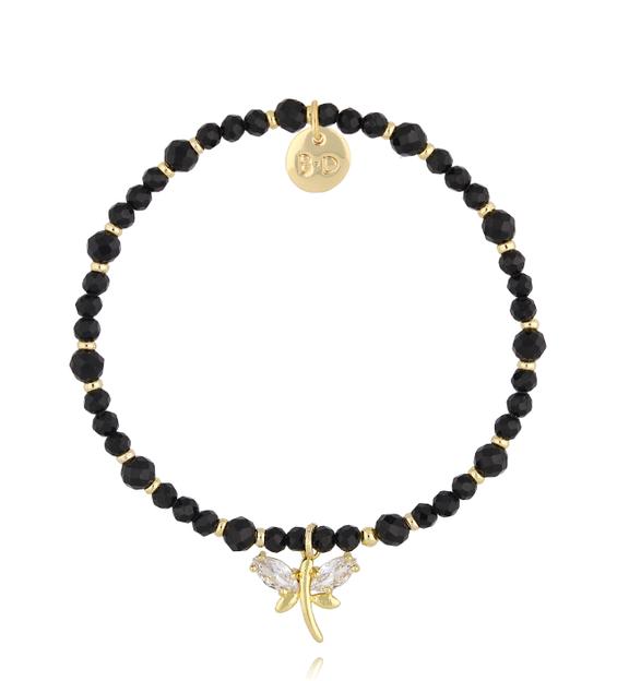 Bransoletka z turmalinami i ważką BTW3142