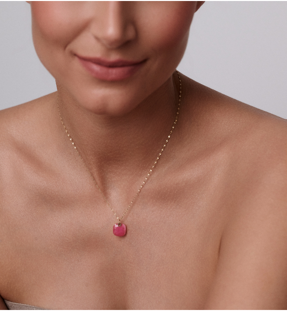 Naszyjnik z  jadeitem fuksjowym Island Elegance NPA1230