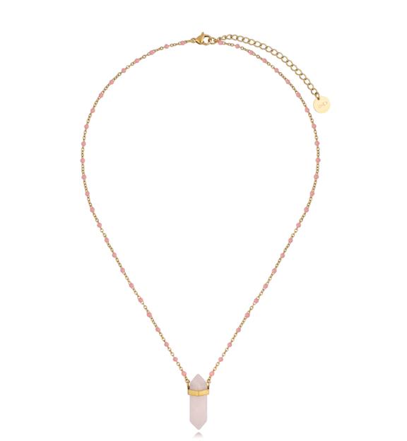 Naszyjnik z kwarcem różowym Sweet Dreams NLB0218