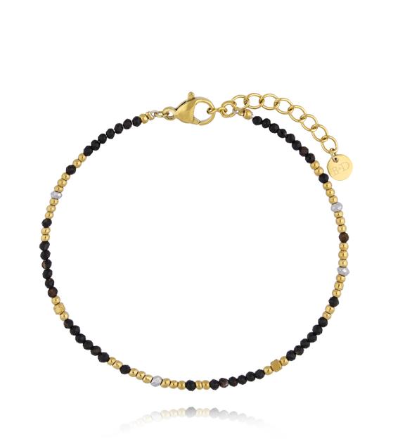 Bransoletka z czarnymi agatami Serenity BPA0467