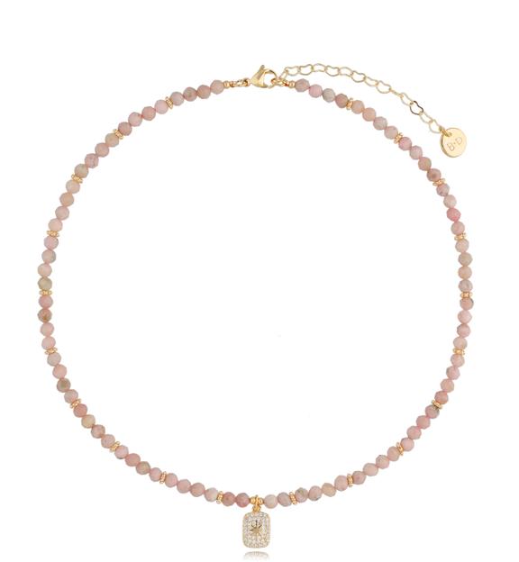 Naszyjnik z różowymi opalami i zawieszką Vacation NTW0683