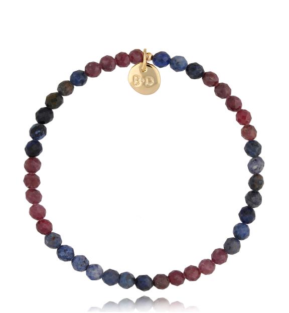 Bransoletka z rubinami i szafirami Lerma BTW1207