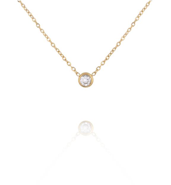 Naszyjnik z pojedynczą cyrkonią NSY0768