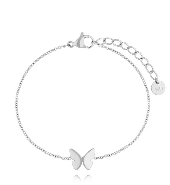 Bransoletka z motylkiem srebrna Butterfly Bliss BSA0666