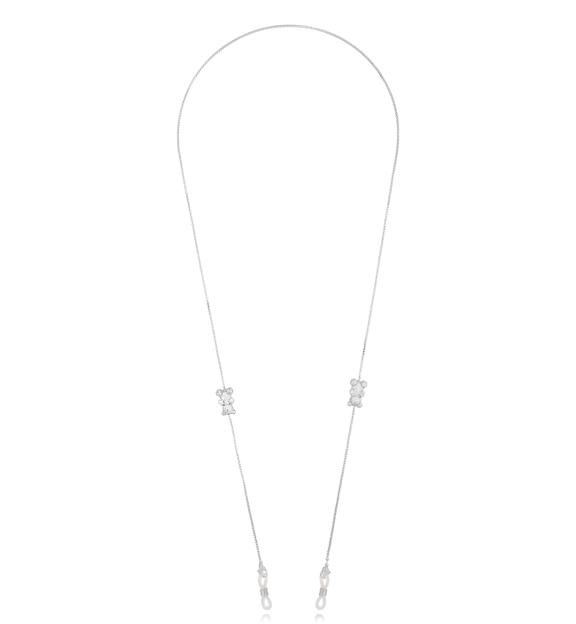 Łańcuszek do okularów srebrny z misiami Bears NRG0517