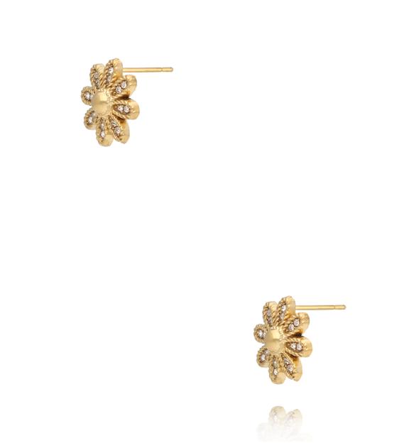Kolczyki kwiatki z cyrkoniami KSY0687