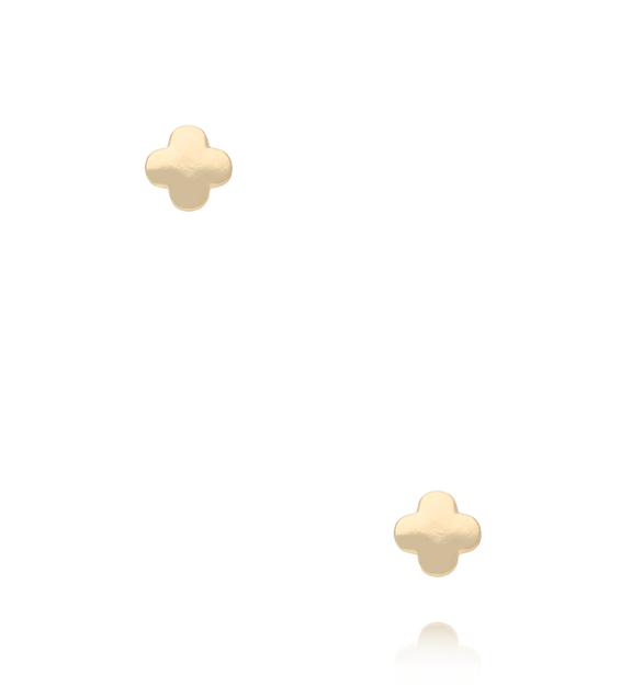 Zestaw złoconych geometrycznych kolczyków KMB0023