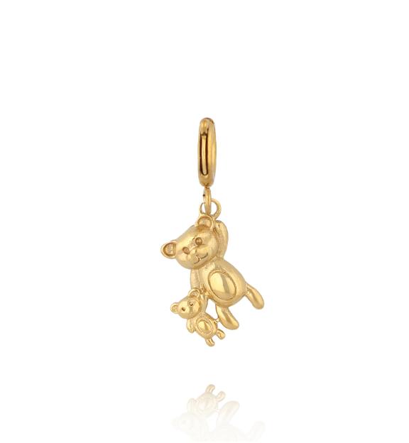 Charms złoty z dwoma misiami CHA0116