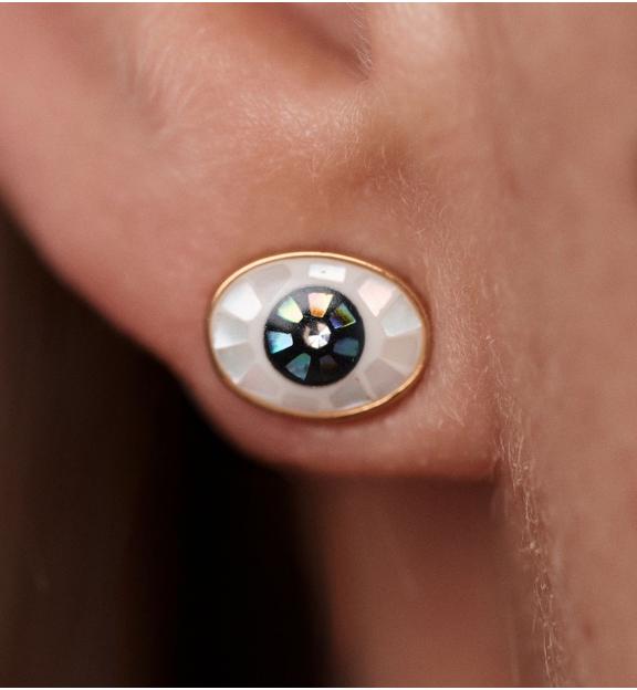 Kolczyki „Oko” z masy perłowej – owalne KSS2069