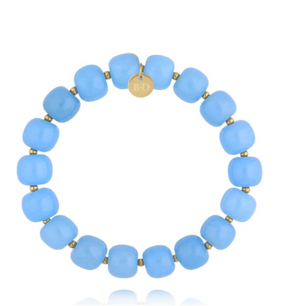 Bransoletka z niebieskimi jadeitami BPA0664