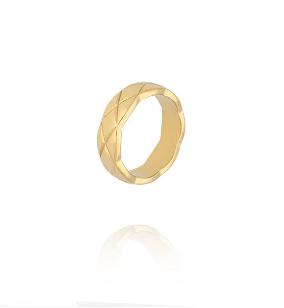 Obrączka złota fasetowana PSY0202