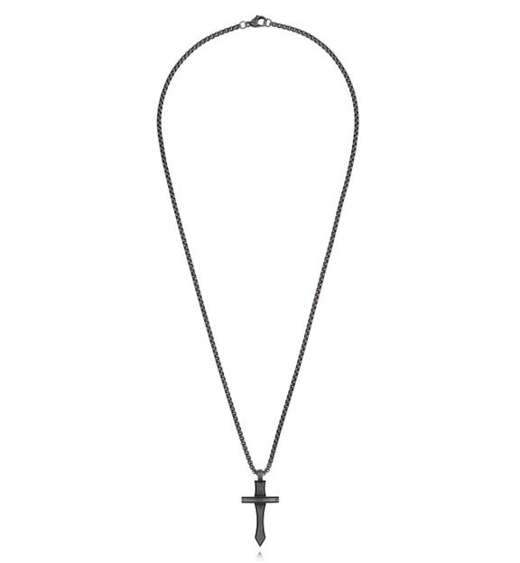 Naszyjnik z czarnym krzyżem NMITC0251