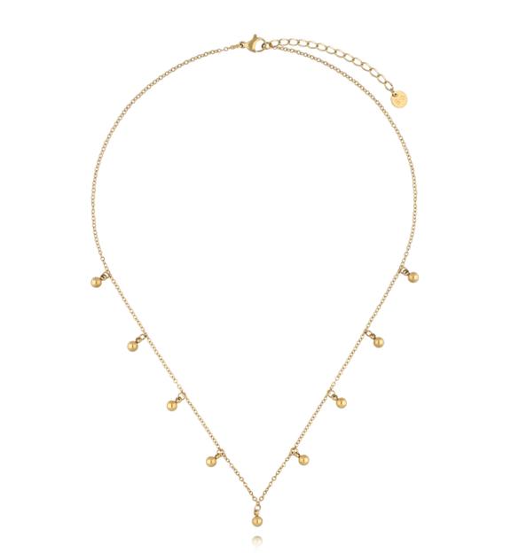 Naszyjnik z kuleczkami złoty NSY0611