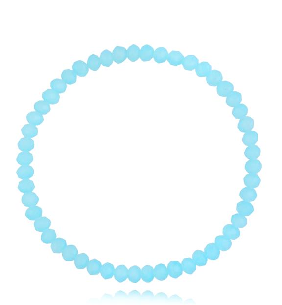 Bransoletka z niebieskimi kryształkami Luminous Crystal 4 mm BCY0269