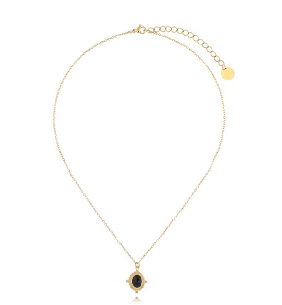 Naszyjnik złoty z zawieszką z agatem Magicae NSY0122