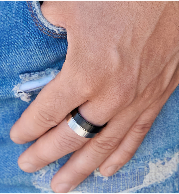 Obrączka czarna Relationship PSA0816