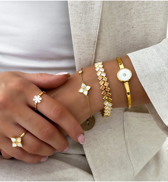 Bransoletka obręcz z masą perłową Balance BSA0725