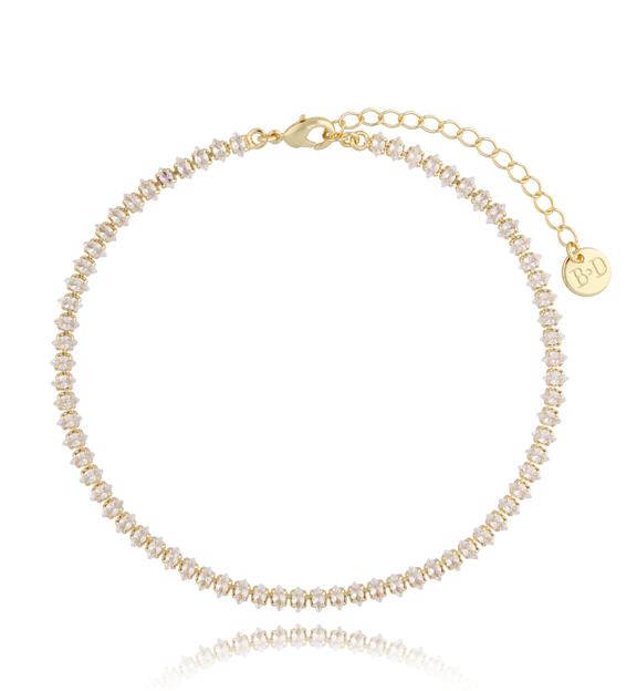 Bransoletka na nogę tenisowa z transparentnymi kryształkami Kate BNSS0006