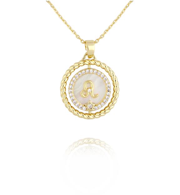 Naszyjnik znak zodiaku Lew NLU0036