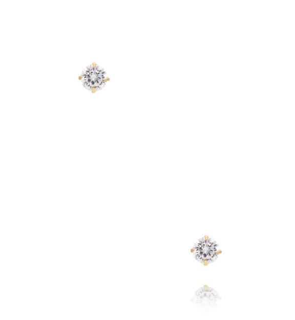 Zestaw kolczyków złotych – klasyczne cyrkonie KCA0192