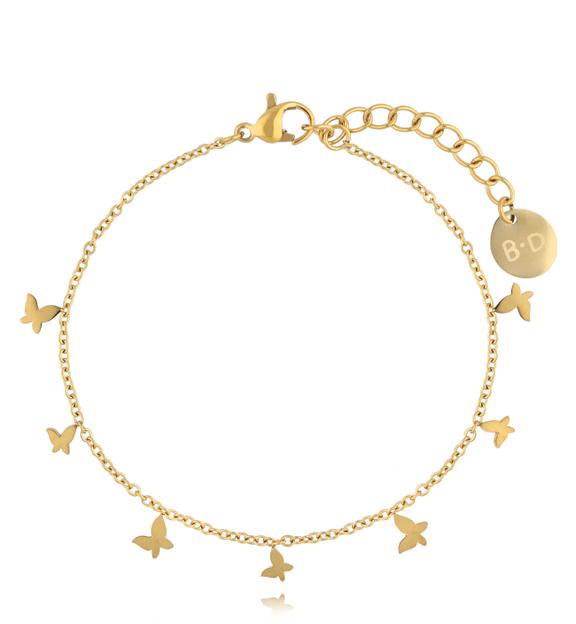 Bransoletka z motylkami złota BSY0146