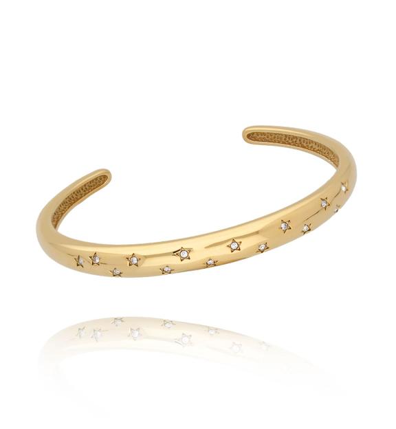 Bransoletka złota obręcz z gwiazdkami Little Stars BSA0369