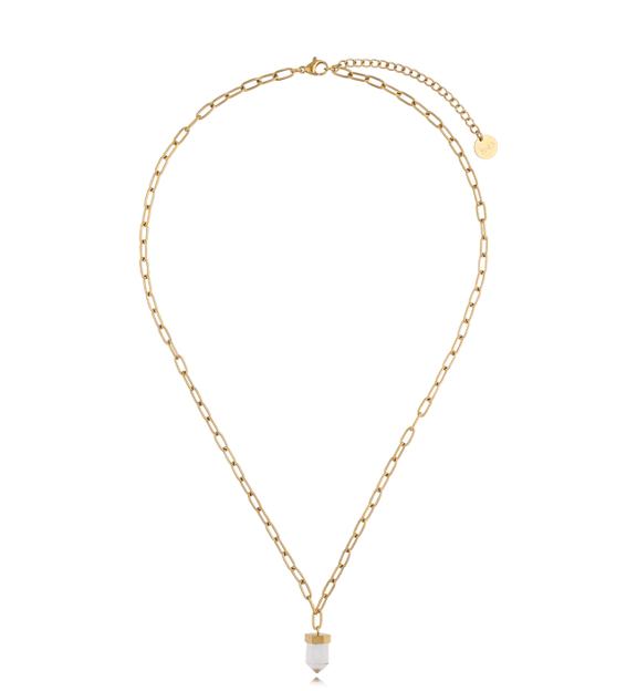 Naszyjnik z kryształem górskim New Cristal NLB0212