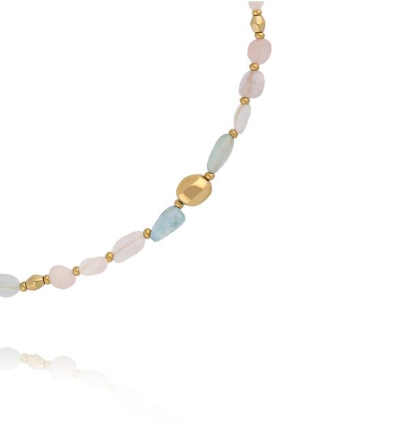 Naszyjnik z morganitami NSC0681