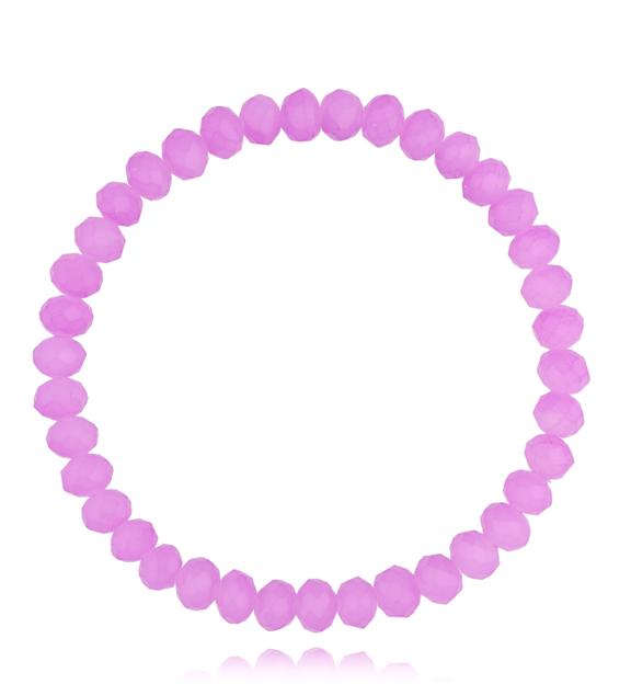 Bransoletka z fioletowymi kryształkami Luminous Crystal 6 mm BCY0279