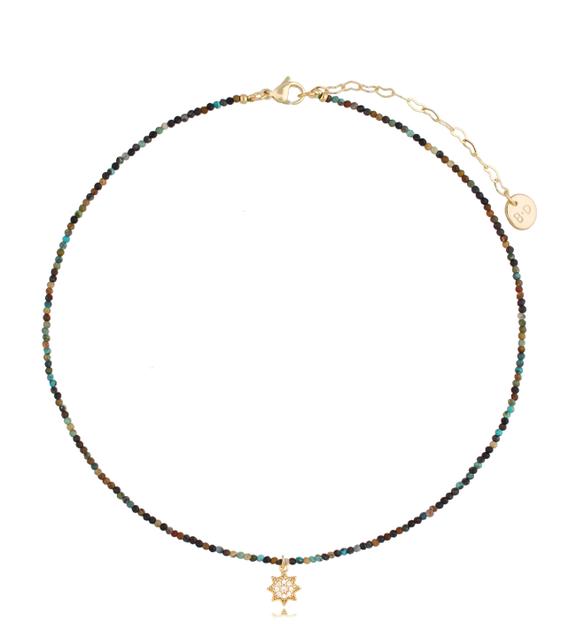 Naszyjnik z turkusami i zawieszką Lifestyle NTW0752