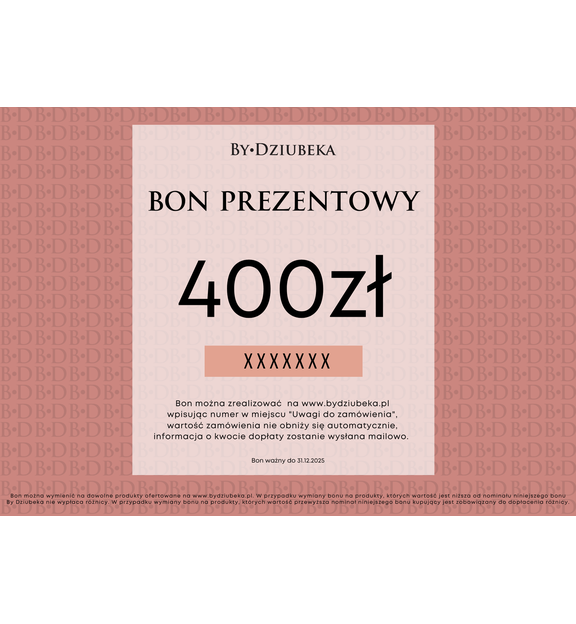 Bon Prezentowy 400 zł online do wydruku BON400