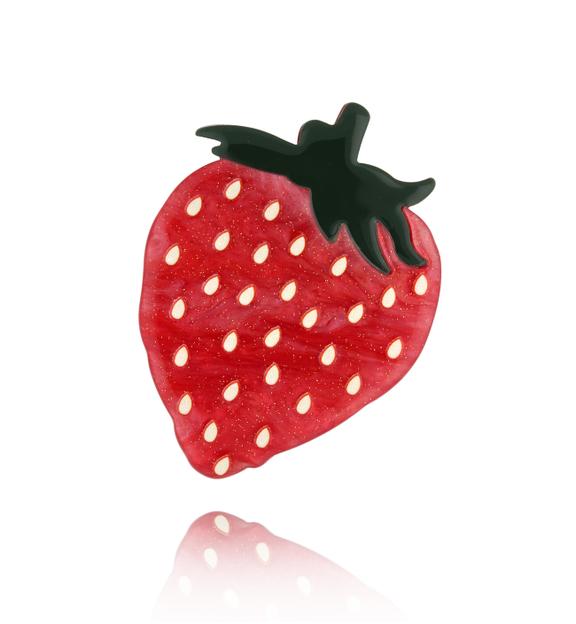 Broszka z truskawką Strawberry BRZA0082