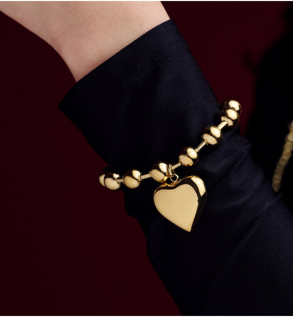 Bransoletka złota z sercem BSY0390